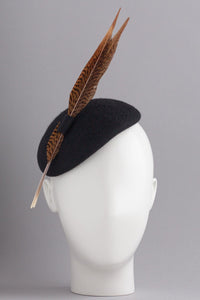 ELECTRA - pheasant feather hat